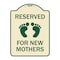 Signmission Pink Reserved Parking for New Mothers Heavy-Gauge Aluminum Sign, 24" x 18", TG-1824-23299 A-DES-TG-1824-23299 - alternate 1